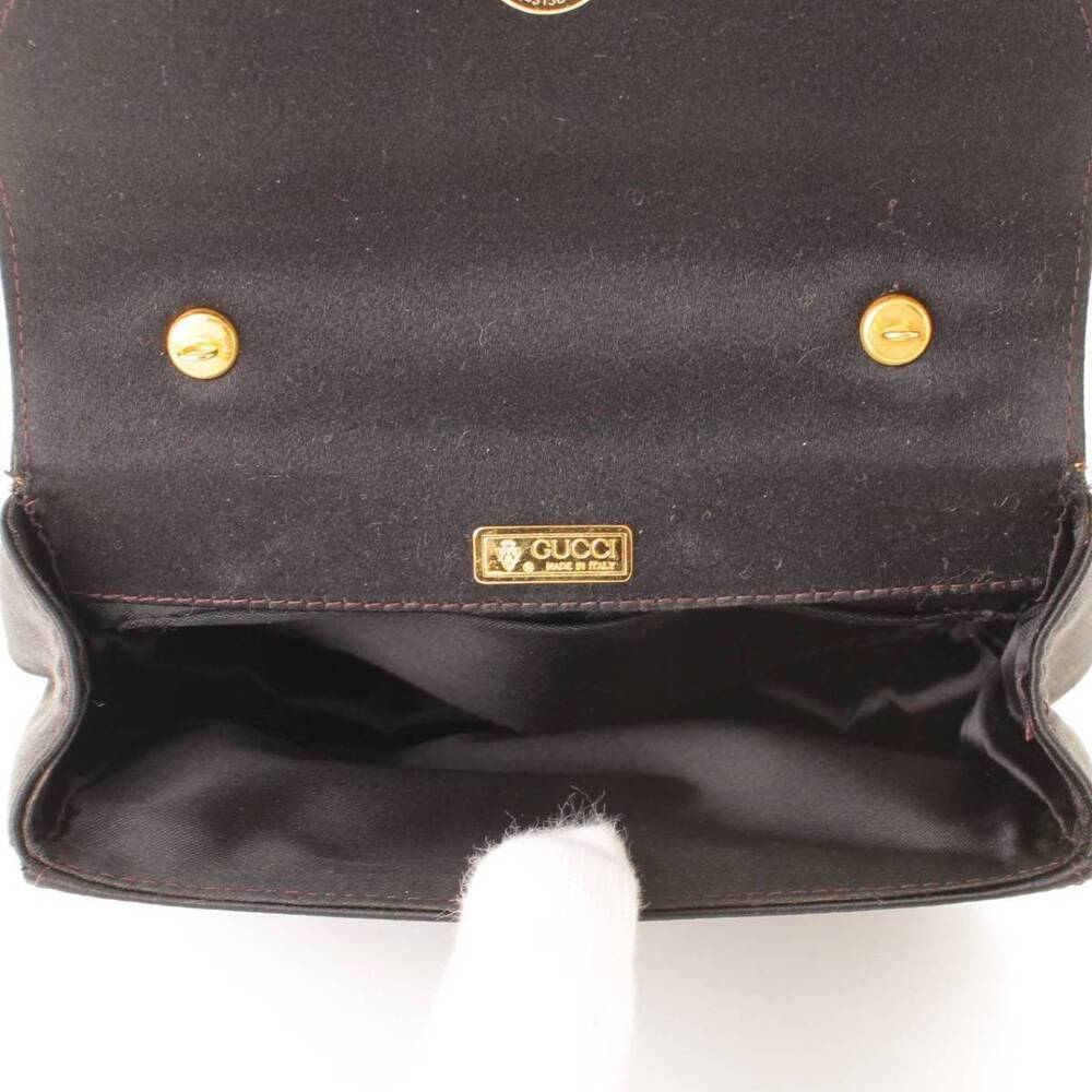 Gucci Bamboo Satin Handbag Black - Picture 6 of 10